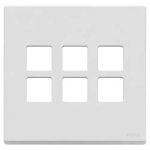 Placca 3Mx6 BS Flat bianco matt METALLO SERIE VIMAR EIKON EXÈ