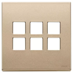 Placca 3Mx6 BS Flat oro satinato METALLO SERIE VIMAR EIKON EXÈ