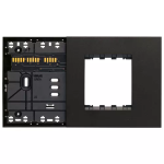 Supporto XT 4M misto con placca nero SERIE VIMAR LINEA