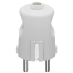 Spina 2P+T 16A tedesco assiale bianco