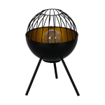 LAMPADA SOLARE DA GIARDINO_SOLAR LED 10X0,06W 3000K STRUTTURA ACCIAIO NERO H360 Ø220 IP44