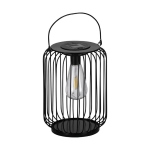 LAMPADA SOLARE DA GIARDINO_SOLAR LED 1X0,06W 3000K 8lm ACCIAIO NERO 190x190 H250