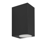 APPLIQUE JABAGA 2 X GU10 2 X 4,6W DA ESTERNO POLICARBONATO NERO L70 H155