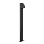 PIANTANA DA ESTERNO IP54 STAGNONE ACCIAIO NERO 1 X GU10 4,6W LED 100x125 H1000