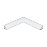 ANGOLO INTERNO PROFILO PER STRISCE LED AD ANGOLO CORNER PROFILE 1 ALLUMINIO BIANCO 1MT 16 MM CON COPERTURA E CLIP