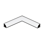 ANGOLO INTERNO PROFILO PER STRISCE LED AD ANGOLO CORNER PROFILE 1 ALLUMINIO BIANCO 11CM 16 MM CON COPERTURA E CLIP