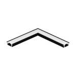 ANGOLO INTERNO PROFILO PER STRISCE LED DA INCASSO 11CM RECESSED PROFILE 1 ALLUMINIO 23 X 9 MM CON COPERTURA