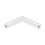 ANGOLO PER PROFILO PER STRISCE LED DA INCASSO 11CM RECESSED PROFILE 1 ALLUMINIO BIANCO 23 X 15 MM CON COPERTURA