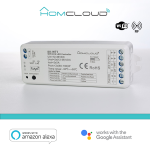 Ricevitore DIM +pulsante 12/36V DC,2CH*5A, Wi-Fi+RF 2.4G CCT