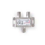 Splitter Satellitare | 5 - 2400 MHz | 6.0 dB | Numero di ingressi: 1 | Numero di uscite: 1 | Impedenza: 75 Ohm | Zinc | Argento