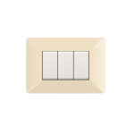 PLACCA 3 MODULI AVORIO SERIE EASY COMPATIBILE MATIX