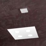 AREA LAMPADARIO A SOSPENSIONE QUADRATO 4 X GX53 BIANCO 