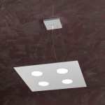 AREA LAMPADARIO A SOSPENSIONE QUADRATO 4 X GX53 GRIGIO