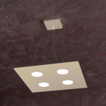 AREA LAMPADARIO A SOSPENSIONE QUADRATO 4 X GX53 SABBIA