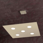 AREA LAMPADARIO A SOSPENSIONE 5 X GX53 METALLO SABBIA