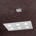 AREA LAMPADARIO A SOSPENSIONE RETTANGOLARE 6XGX53 METALLO GRIGIO 