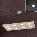 AREA LAMPADARIO A SOSPENSIONE 8X GX53 + 3 LATO SUPERIORE  RETTANGOLARE SABBIA