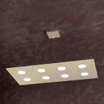 AREA LAMPADARIO A SOSPENSIONE 8X GX53 RETTANGOLARE SABBIA