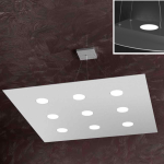 AREA LAMPADARIO A SOSPENSIONE 9 X GX53 + 4 LATO SUPERIORE GRIGIO
