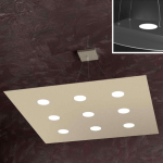 AREA LAMPADARIO A SOSPENSIONE 9 X GX53 + 4 LATO SUPERIORE SABBIA