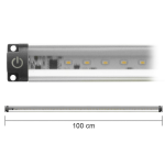 BARRA LED CON INTERRUTTORE 12V 10W 800LM 3000K 1 METRO BASE ALLUMINIO