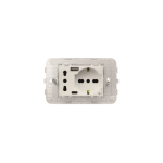 BIPRESA 2P + T SCHUKO UNIVERSALE 10/16A + 2 USB COMPATIBILE MATIX
