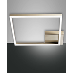 BARD PLAFONIERA ORO OPACO QUADRATO 42X42 CM 39W LED 3880LM DIMM. LUCE CALDA 3000K