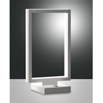 BARD ABATJOUR LAMPADA DA TAVOLO COL BIANCO PUSH DIMMER H30CM 15W LED LUCE CALDA 1720LM