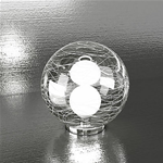 FINE SERIE - MOON LAMPADA DA TAVOLO D.40 CM. 1 LUCE VETRO BIANCO